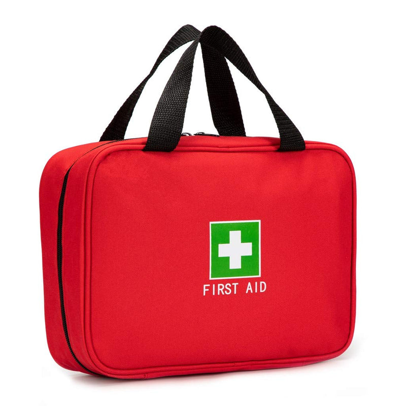 Jipemtra Red First Aid Bag Empty Travel Rescue Pouch First Responder Storage Compact Survival Medicine Bag for Car Home Office Kitchen Sport Outdoors (Red) - NewNest Australia