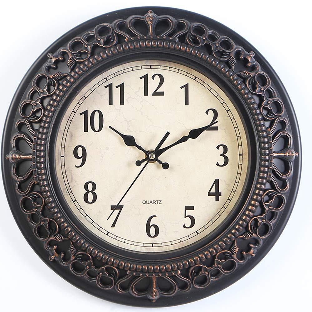 NewNest Australia - Tebery 12-Inch Silent Retro Quartz Clock Decorative Wall Clock for Home/Office/School 