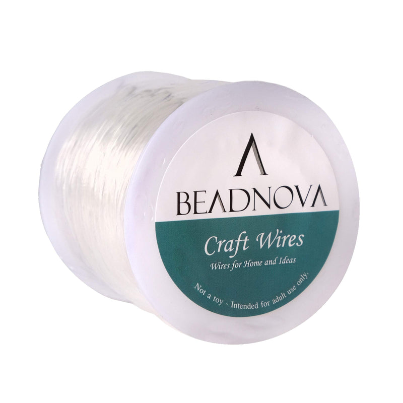 BEADNOVA 0.6mm Bracelet String Clear Craft Wire Stretch String Cord for Jewelry Making Beading Thread Elastic String Cord (100m) - NewNest Australia