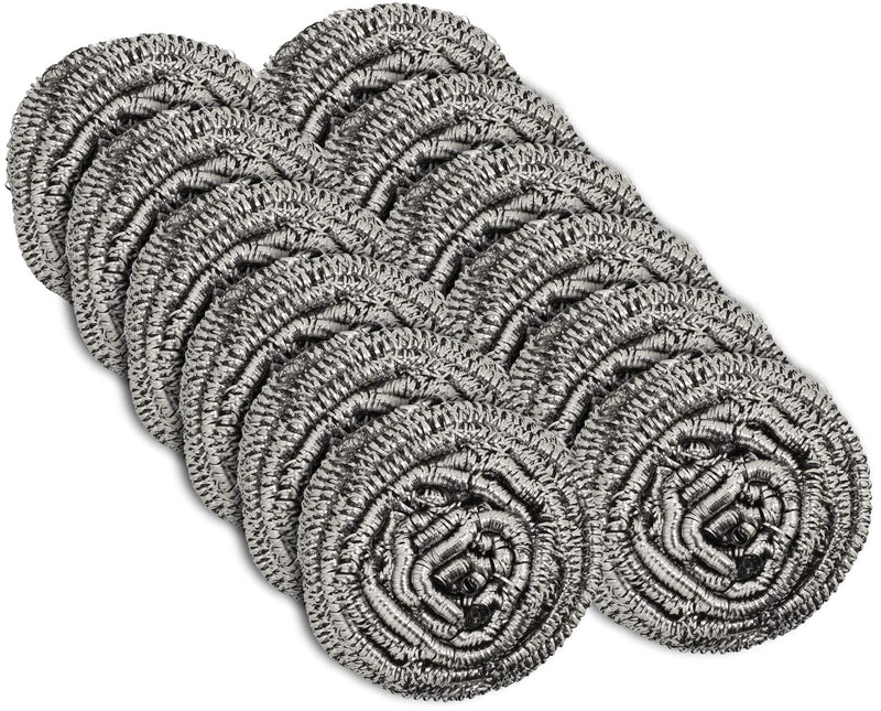 12 Pack Stainless Steel Scourers by Scrub It – Steel Wool Scrubber Pad Used for Dishes, Pots, Pans, and Ovens. Easy scouring for Tough Kitchen Cleaning. - NewNest Australia