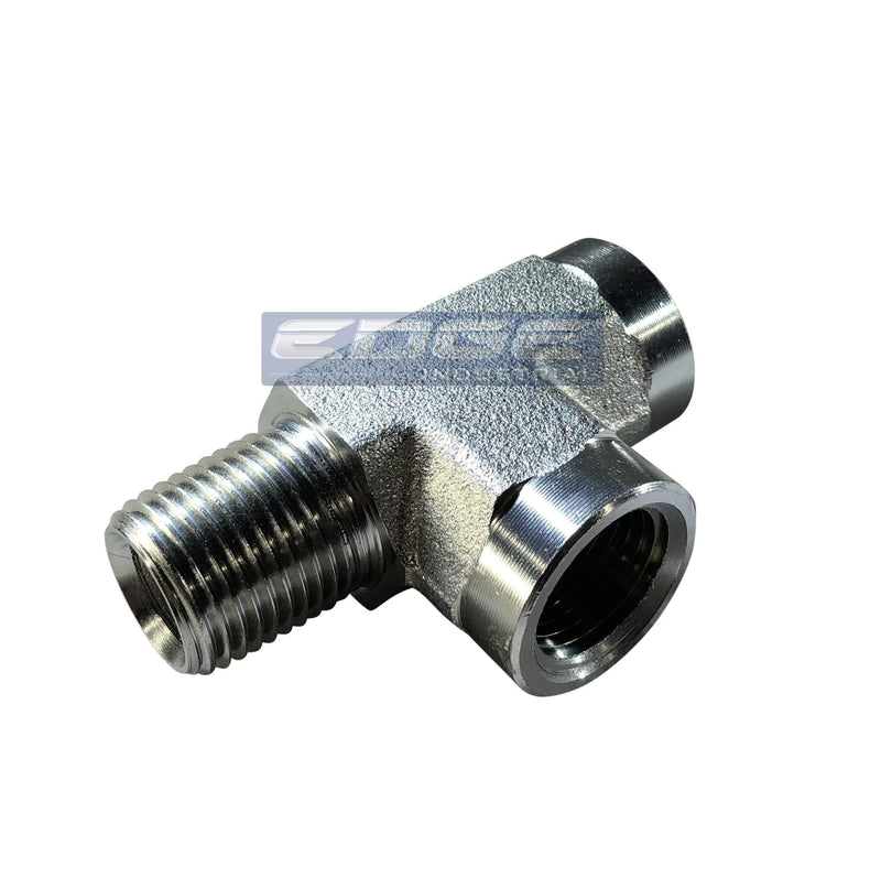 EDGE INDUSTRIAL Steel Street TEE 1/2" NPT HYDRUALIC/Fuel/AIR/Water/Oil/Gas/WOG - NewNest Australia