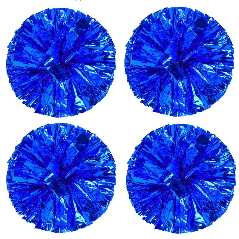 Hlonon 4 Pack Cheerleader Pom Poms Sports Dance Cheer Plastic Pom Poms Cheerleading for Sports Team Spirit Cheering Blue - NewNest Australia