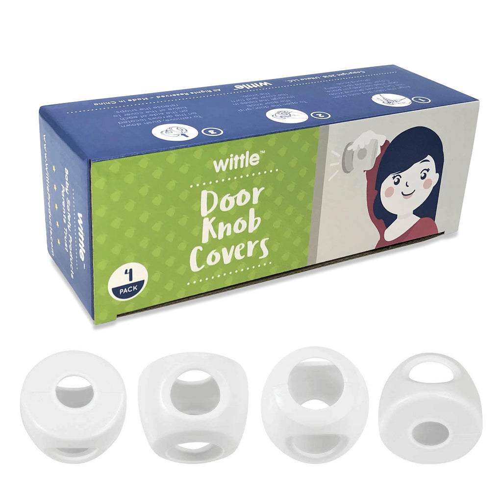 Wittle Baby Door Safety Locks - Door Safety for Kids Made Simple with Baby Proofing Door Knob Covers - Toddler and Child Door Lock - 4 Pack - NewNest Australia