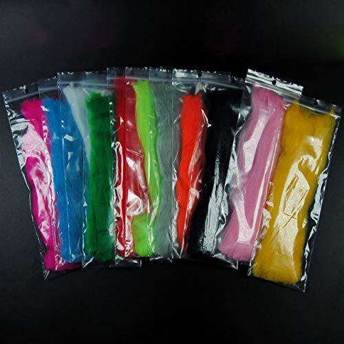 GREATFISHING 12 Color/Set 12pc Fly Tying Egg Yarn Glow Bug Yarn Fiber Baitfish Lure Parachute Fly Tying Material Streamer Flies - NewNest Australia