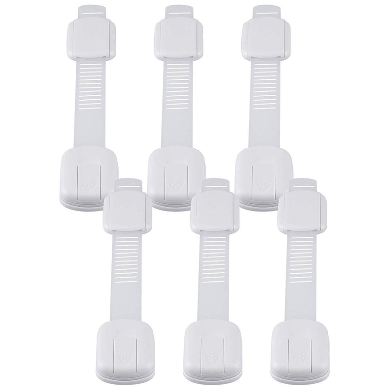 Cabinet Locks for Babies - 6 Baby Proofing Straps - Refrigerator Lock, Child Proof Locks for Cabinet Doors, Toilet Seat - Easy to Install - by Eco-Baby - NewNest Australia