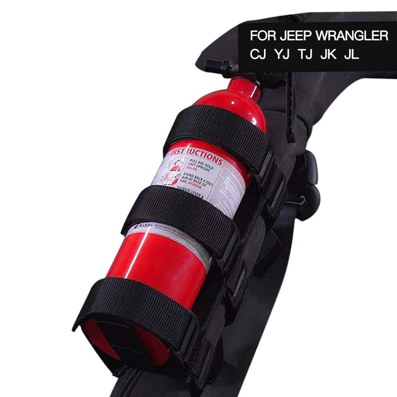 JeCar Fire Extinguisher Holder Adjustable Extinguisher Mount Strap for 1987-2020 Jeep Wrangler JK JL TJ CJ YJ & 2020 Jeep Gladiator JT, Black - NewNest Australia