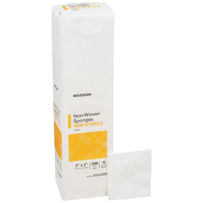 McKesson Non-Woven Sponges, Non-Sterile, 12-Ply, USP Type VII, 100% Cotton, 2 in x 2 in, 200 Per Pack, 1 Pack 2 X 2 Inch ( 200 Count ) - NewNest Australia