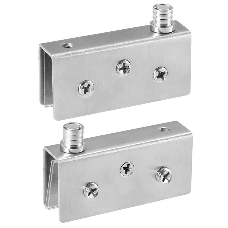 uxcell Adjustable Glass Door Hinges Clamp，Stainless Steel Cabinet Pivot Hinge Clip for 8-10mm Thickness Glass 70x18x33mm, 1 Pair - NewNest Australia