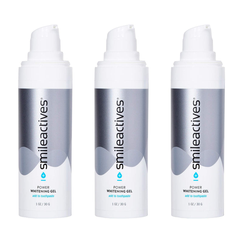 Smileactives Teeth Whitening Products- Power Tooth Whitening Gel, Easy to use Teeth Whitener Gel for White Teeth and Brighter Smile Pack of Three (3) 1 Ounce 1 Ounce (Pack of 3) - NewNest Australia