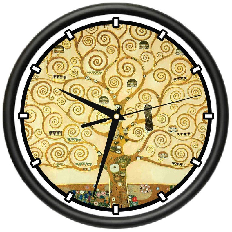 NewNest Australia - Tree of Life Design Wall Clock | Precision Quartz Movement | Décor for School Class Office Bedroom Decoration 