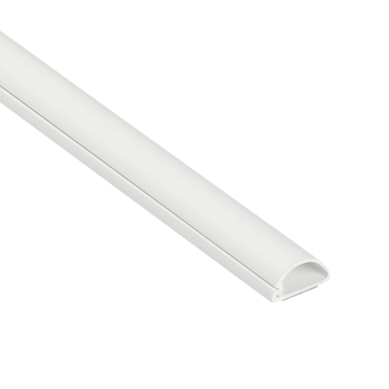 D-Line Small Cord Cover | Decorative Cable Raceway | White | 39 Inch Length | Hinged One-Piece, Half-Round Design | Paintable | Self Adhesive Wire Hider - NewNest Australia