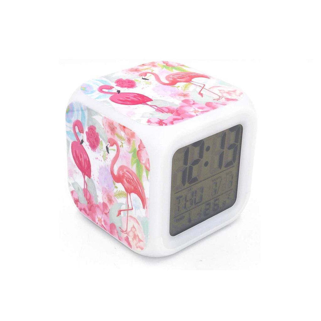 NewNest Australia - Boyan New Flamingo Birds Led Alarm Clock Pink Creative Desk Table Clock Multipurpose Calendar Snooze Glowing Led Digital Alarm Clock for Unisex Adults Teenagers Kids Toy Gift 