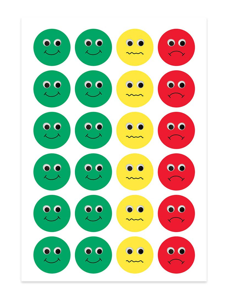 Hygloss Products Visual Behavior Stickers - Incentive Stickers for Students & Kids - Fun Traffic Light Colors - Red, Yellow & Green - 1” Stickers - 20 Sheets - 480 Stickers Per Pack Behavior (Red Yellow Green) 1-Inch - NewNest Australia