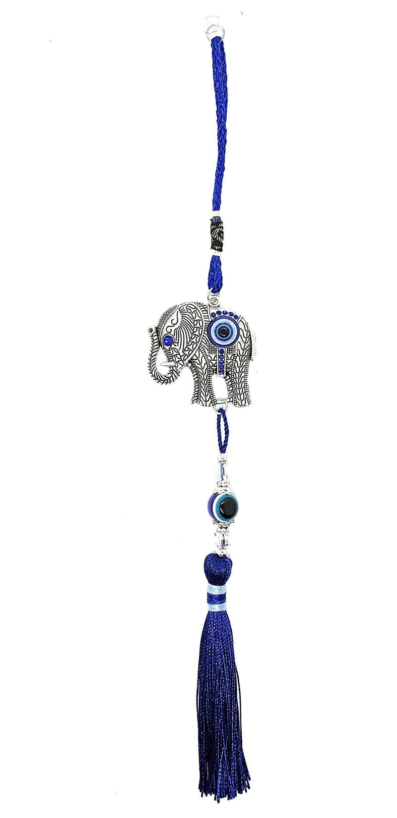 NewNest Australia - Bravo Team Lucky Evil Eye and Elephant Hanging Ornament for Protection and Blessing, Strength and Power, Pendant Decoration for Car, Home and Office, Great Gift 