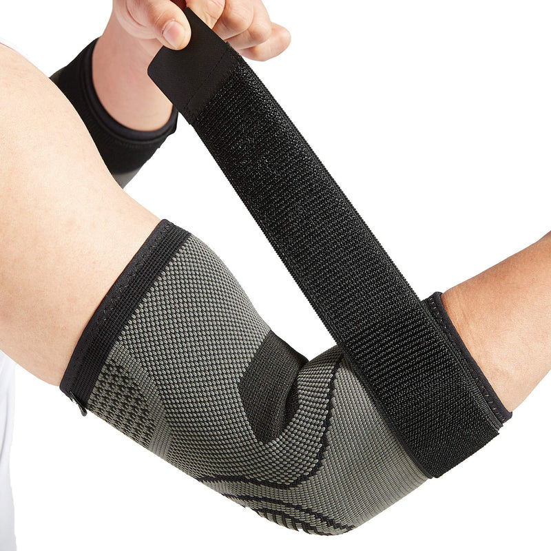 Elbow Brace with Strap for Tendonitis 2 Pack, Tennis Elbow Compression Sleeves, Golf Elbow Treatment Small (Pack of 2) - NewNest Australia