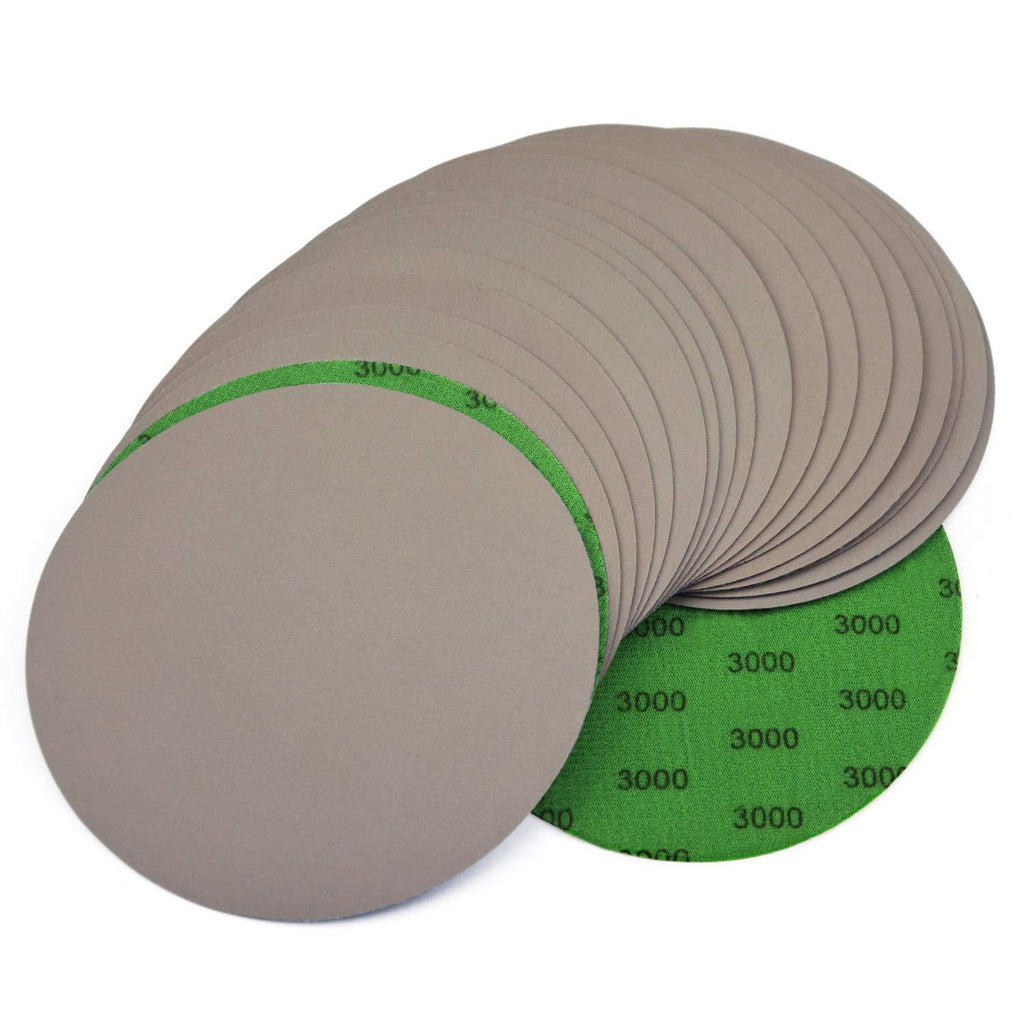 6 Inch (150mm) 3000 Grit High Performance Waterproof Hook & Loop Sanding Discs Heavy Duty Silicon Carbide Round Flocking Sandpaper for Wet/Dry Sanding Grinder Polishing Accessories, 20-Pack - NewNest Australia