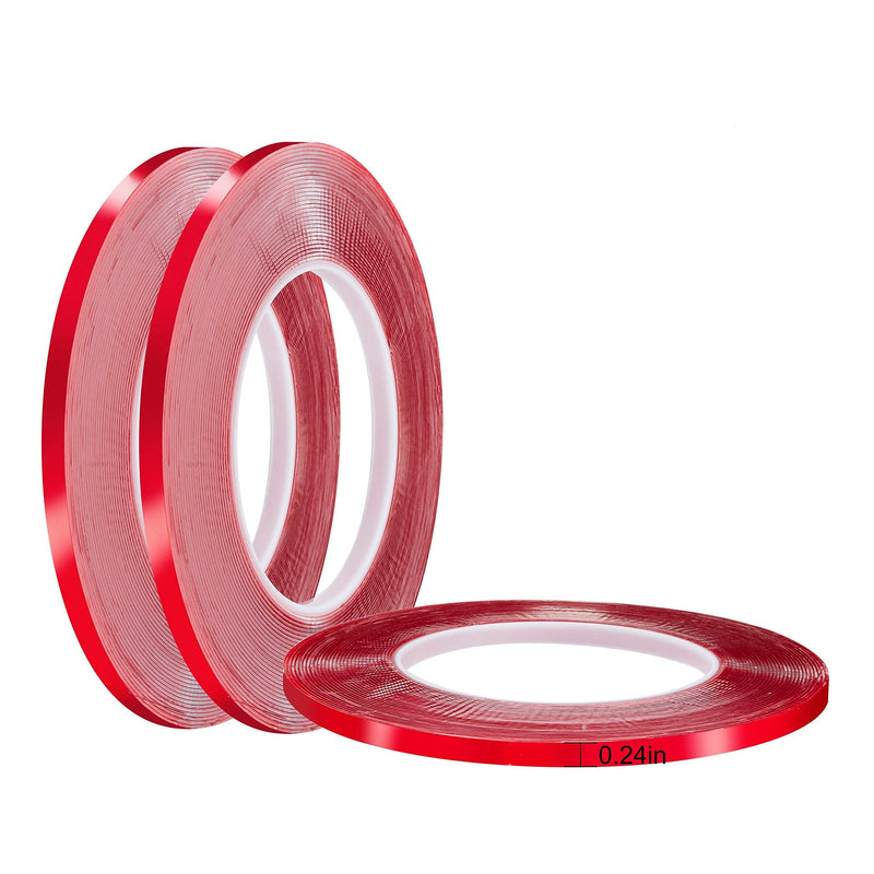 Jackwood 33 Feet Acrylic Double Sided Heavy Duty Mounting Tape (Pack of 3) Weatherproof for Outdoor & Indoor, Holds Heavy Stuff in Cold & Hot Condition, Removable & Residue-Free (0.24inch) 0.24inch Width - NewNest Australia