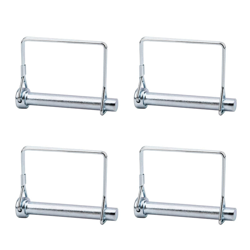 INCREWAY 3/8" Trailer Coupler Pin, 4pcs Heavy Duty Shaft Locking Pin Pto Pin Carbon Steel Safety Coupler Pin in 2-3/4" Long, Square Wire Locking Pin for Farm Lawn Garden Trailers - NewNest Australia