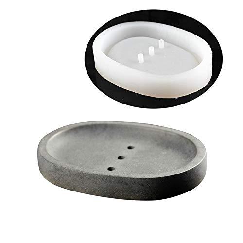 Nicole Silicone Mold for Cement Soap Dish Handmade Concrete Plate Mould L0245 - NewNest Australia