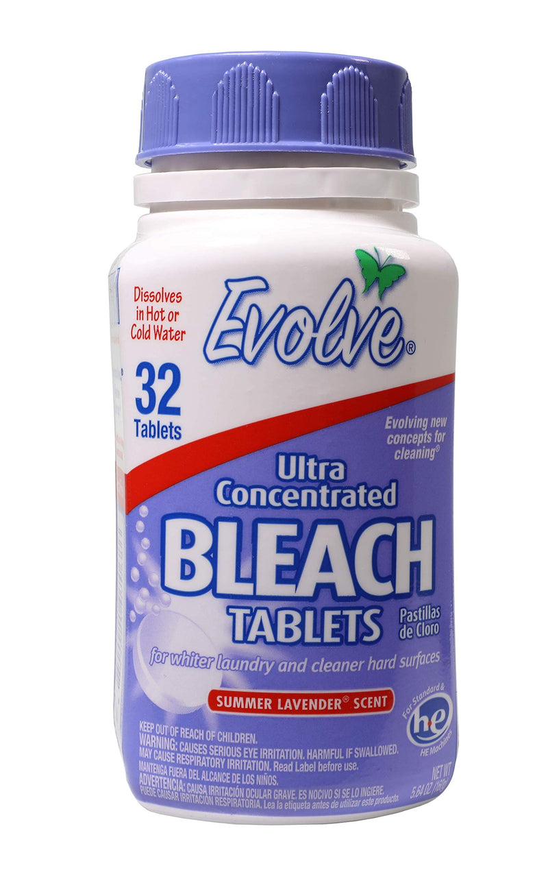 Evolve Concentrated Bleach Tablets, 1- 32ct (Summer Lavender) - NewNest Australia