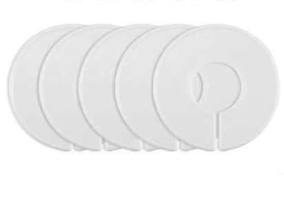 NewNest Australia - VNDEFUL 10 Pieces White Clothing Rack Size Dividers Round Hangers Closet Dividers 