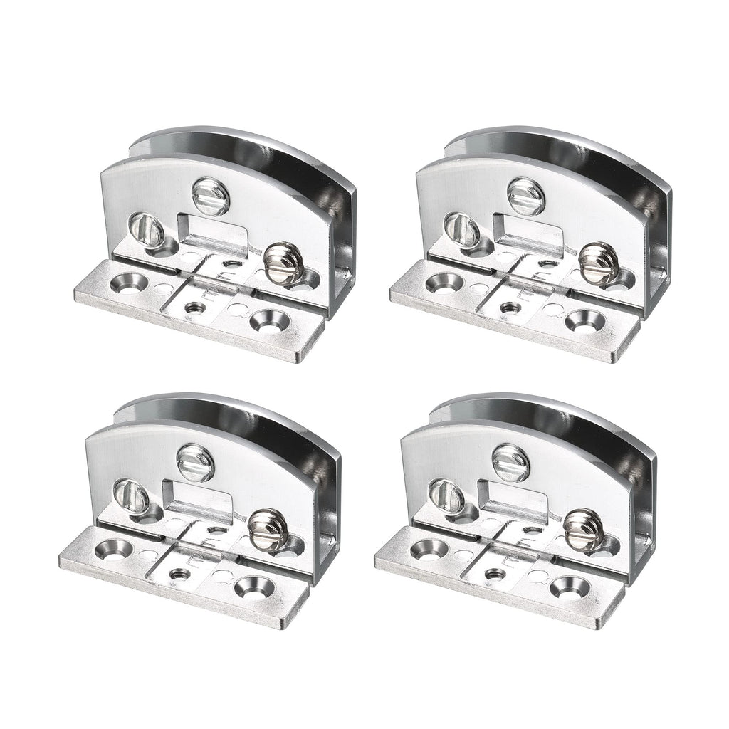 uxcell Glass Door Hinge Cupboard Showcase Cabinet Door Hinge Glass Clamp,Zinc Alloy, for 5-8mm Glass Thickness 4Pcs - NewNest Australia