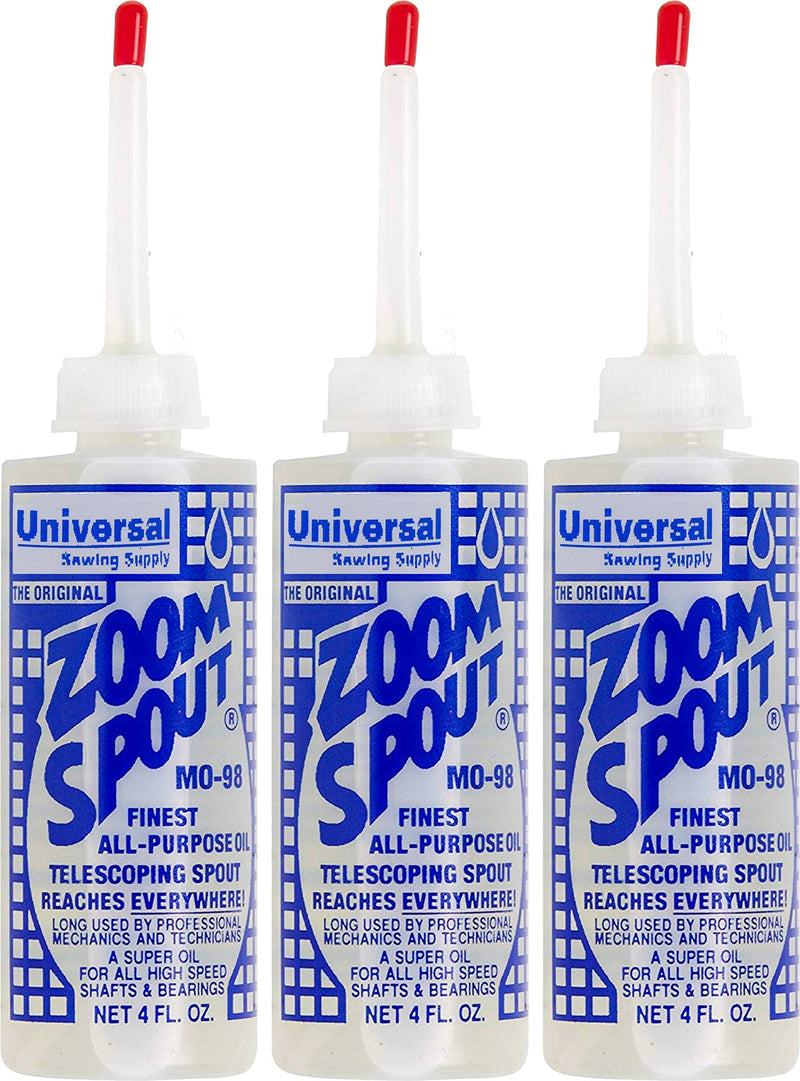 Universal Sewing Machine Oil in Zoom Spout Oiler – Lily White Oil (Stainless) for Sewing Machines, Textile Machinery and Parts (3 Bottles) - NewNest Australia
