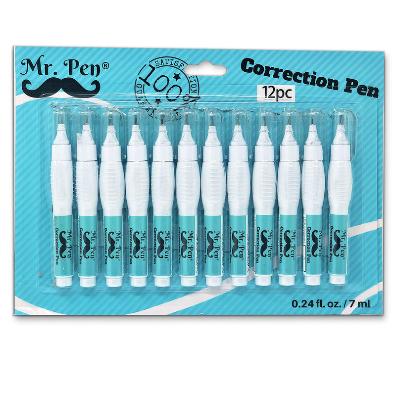 Mr. Pen- Correction Pen, Correction Fluid, Pack of 12, Correction liquid White, White Correction Fluid, White Fluid, White Out, Wipe Out Liquid, Wide Out Fluid, White Correction Tape Pen Fluid - NewNest Australia