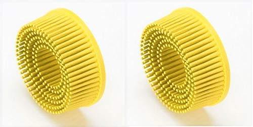 3M 7525 Scotch-Brite Roloc Bristle Disc Yellow 2" Pack of 2 - NewNest Australia