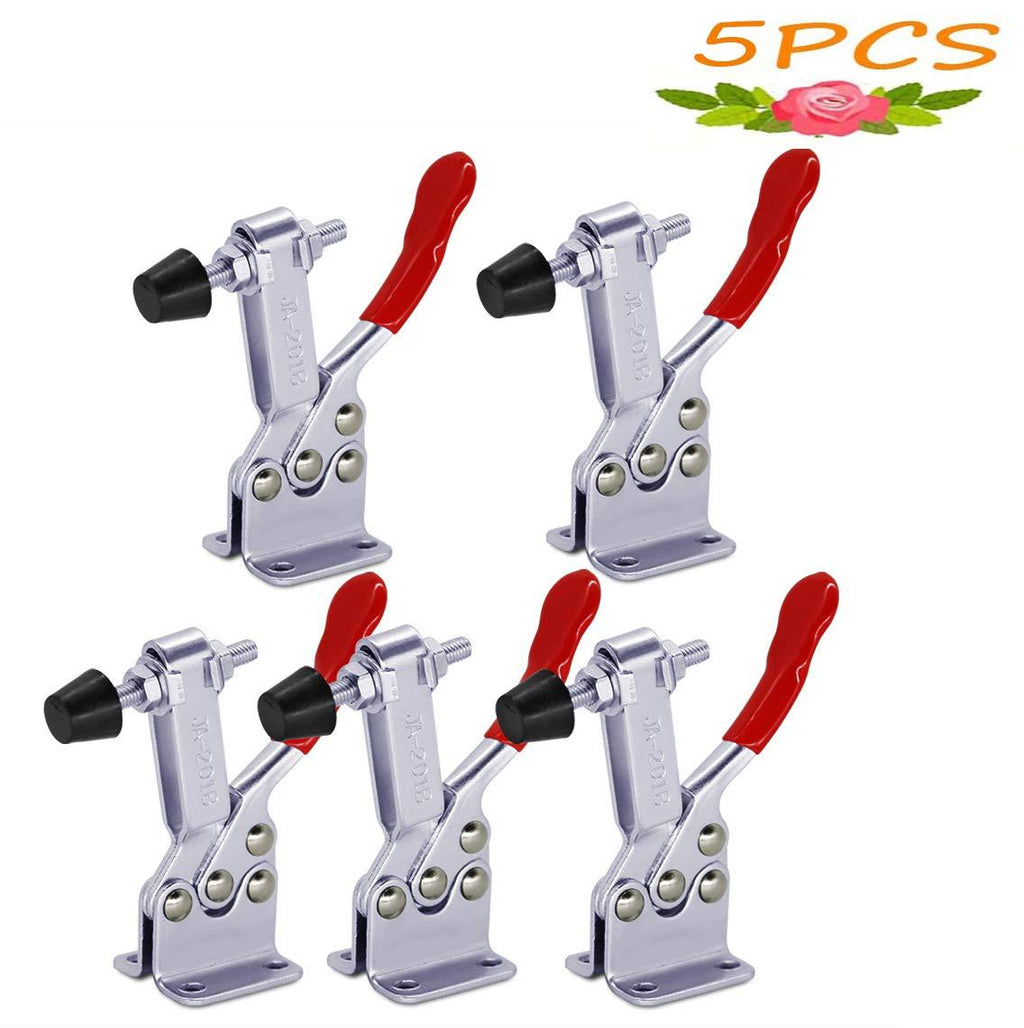 5 pack Hold Down Toggle Clamps Latch Antislip Red 201B Hand Tool 200Lbs Holding Capacity Antislip Horizontal Quick Release Heavy Duty Toggle Clamp Tool (201B) - NewNest Australia