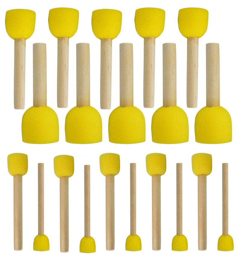 WAFJAMF 20-Pieces Assorted Size Round Sponges Brush Set, Paint Tools for Kids - NewNest Australia