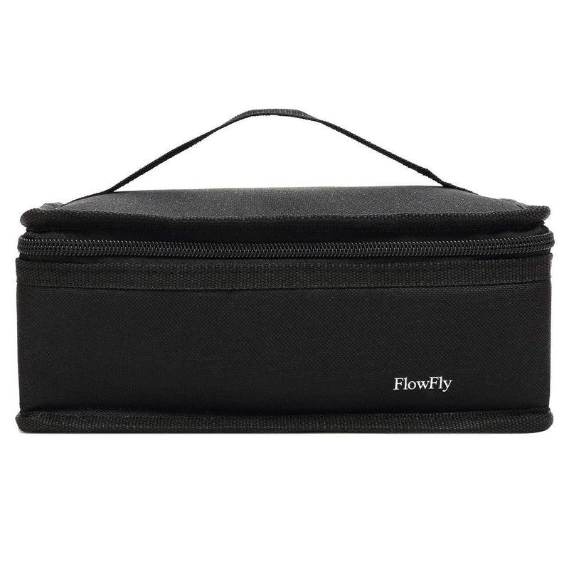 NewNest Australia - Small Insulated Lunch box Portable Soft Bag Mini Cooler Thermal Meal Tote Kit with Handle for Work & School by FlowFly,Black Black 