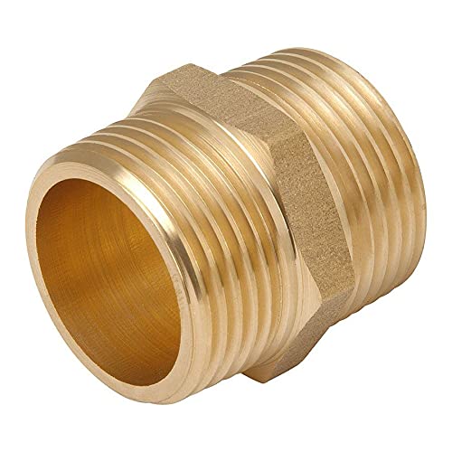 Brass Pipe Hex Nipple 3/4" Male NPT X 3/4" Male NPT Fitting Fuel,Oil,Gas (2 PCS) - NewNest Australia