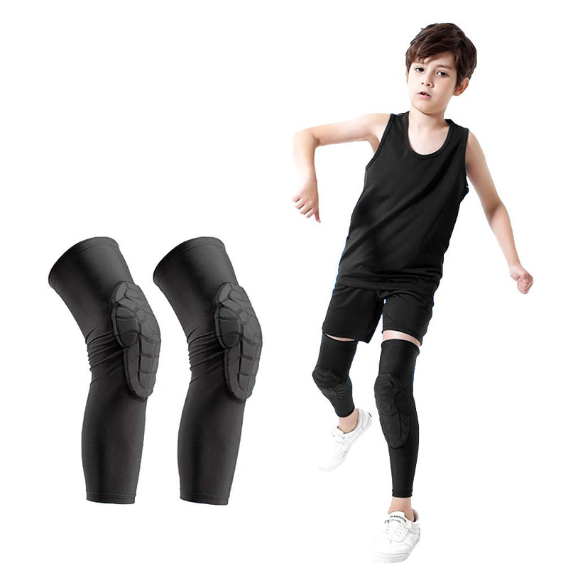 Luwint Children Volleyball Knee Arm Pads - Boys & Girls Compression Armour Protective Knee Elbow Guard for Football Basketball Baseball Bowling Tennis Hockey Sports, 1 Pair Knee Brace Medium (9 - 11 yrs old) - NewNest Australia