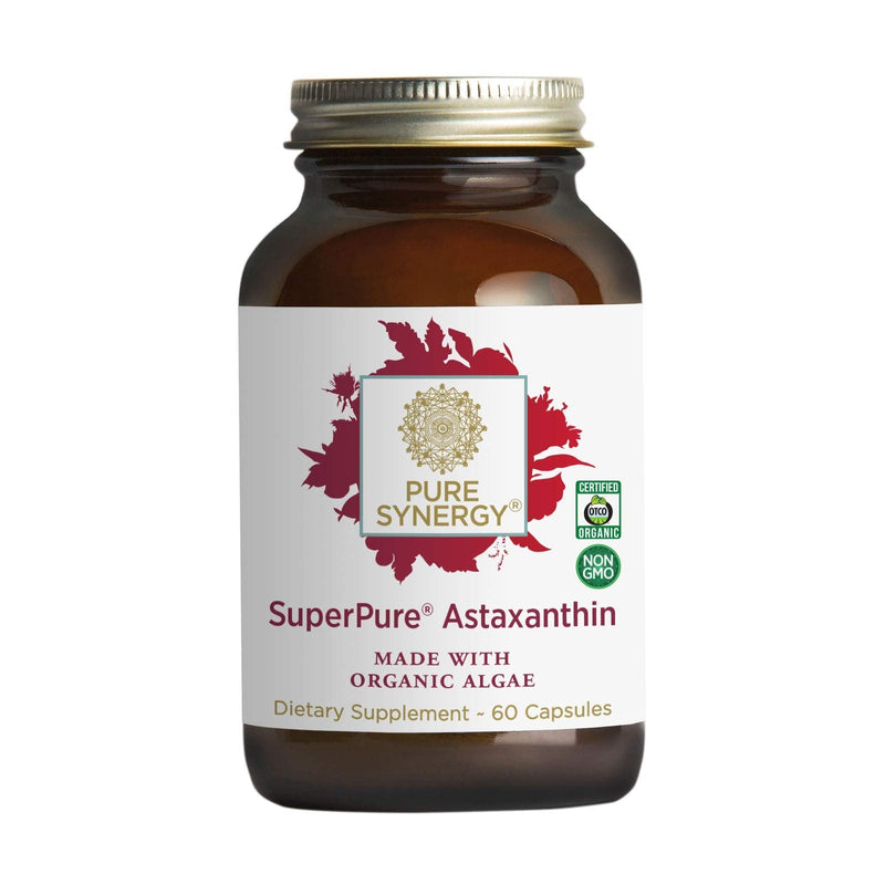 Pure Synergy SuperPure Astaxanthin Extract | 60 Capsules | Made with Organic Ingredients | Non-GMO | Vegan | Algae-Based | Antioxidant - NewNest Australia