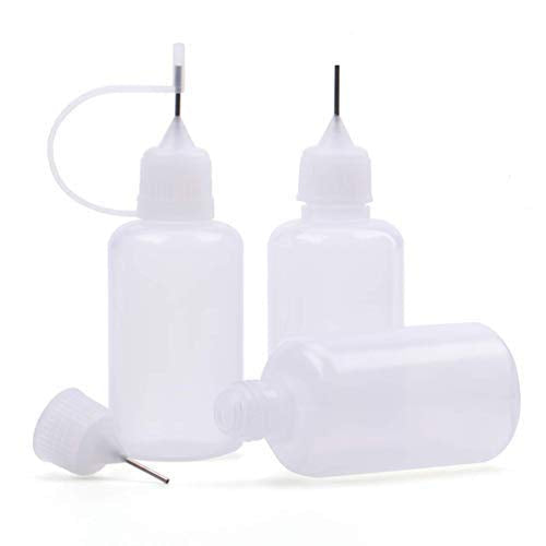 Onwon 10 Pieces Precision Needle Tip Glue Bottle Applicator 1 Ounce/ 30 ml Empty Applicator Glue Oiler Squeeze Bottle for Paper Quilling DIY Craft - NewNest Australia