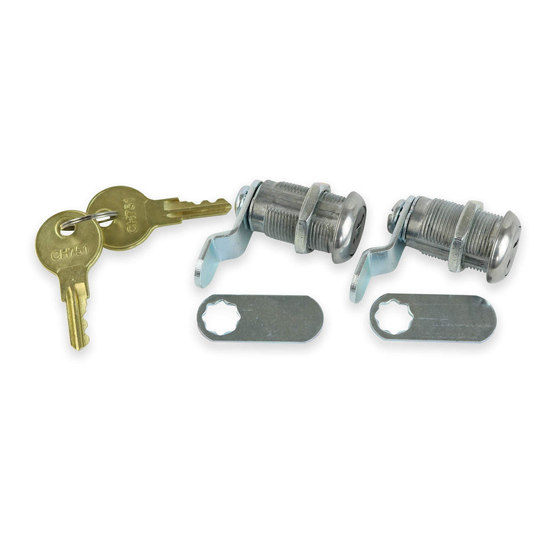 Leisure Coachworks 2 Pack 1 1/8" Keyed Camlock with Straight and Offset Cam Lock Latch Keyed Alike (2, 1 1/8") 1 1/8" - NewNest Australia