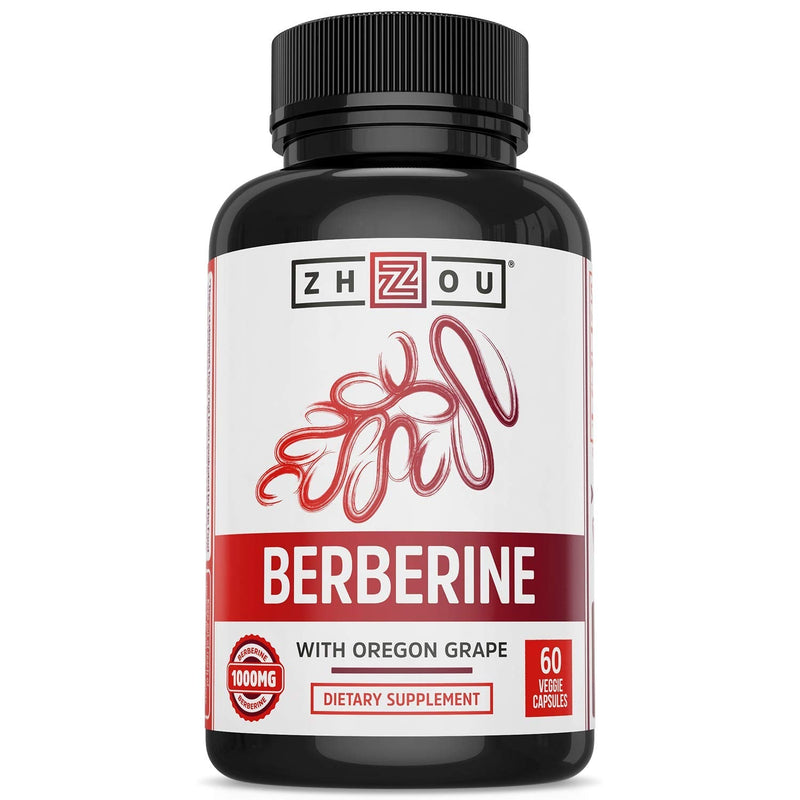 Zhou Nutrition Berberine with Oregon Grape for Healthy Fat Metabolism & Ketone Synthesis, 60Count - NewNest Australia