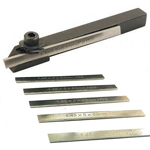 Factory Mini Parting Tool Cut off Holder with 6Pcs HSS Blades for Mini Lathes - 8mm Shank - NewNest Australia