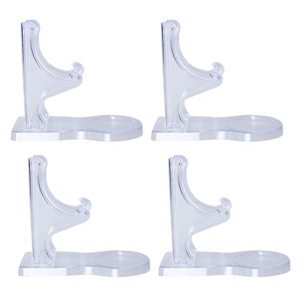 NewNest Australia - Zmmyr 4 Packs Acrylic Display Stands Tea Cup Saucer European Coffee Shelf Display Stand Holder High Feet 