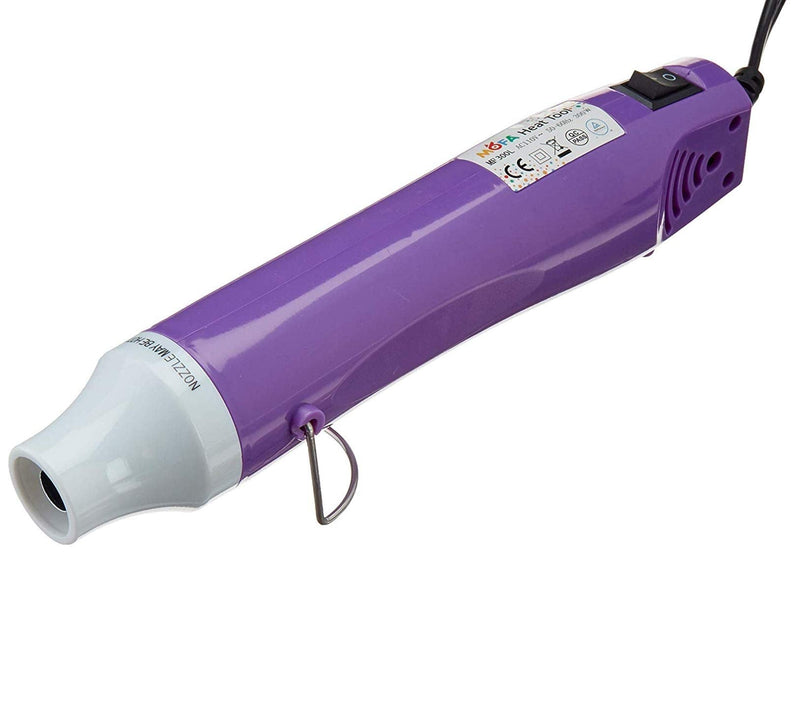 New Heat Gun,mofa Hot Air Gun Tools Shrink Gun with Stand For DIY Embossing And Drying Paint Multi-Purpose Electric Heating Nozzle Heat Gun For Epoxy Resin300W 110V (Purple,White) Purple,White - NewNest Australia