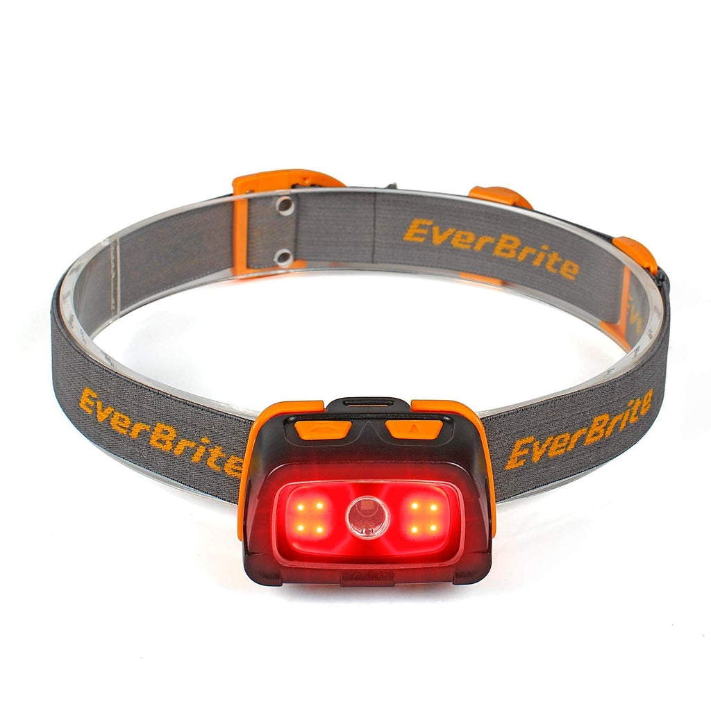 EverBrite Headlamp-300 Lumens Headlight with Red/Green/White Light and Tail Light, 7 Lighting Modes, Perfect for Trail Running, Camping, Hiking and More, Adjustable Headband,3 AAA Batteries Included - NewNest Australia