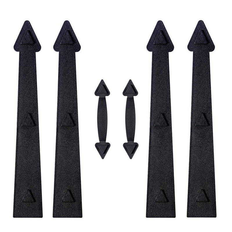 skysen Magnetic Garage Door Decorative Faux Hinges Handles Accents Hardware Kit Black(cxckls) - NewNest Australia