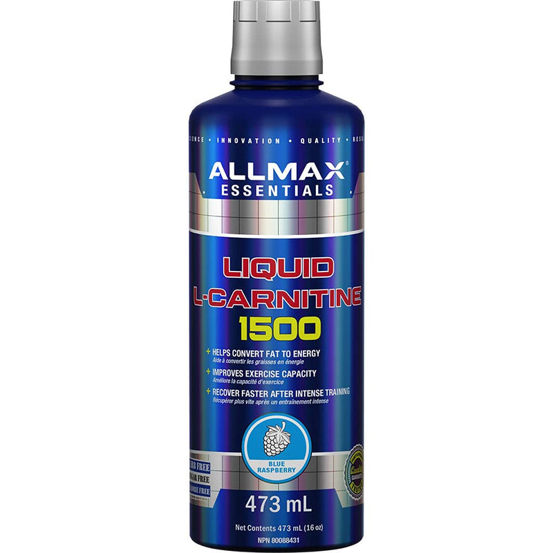 ALLMAX Nutrition Liquid L-Carnitine 1500, Blue Raspberry, 16 oz (473 ml) - NewNest Australia