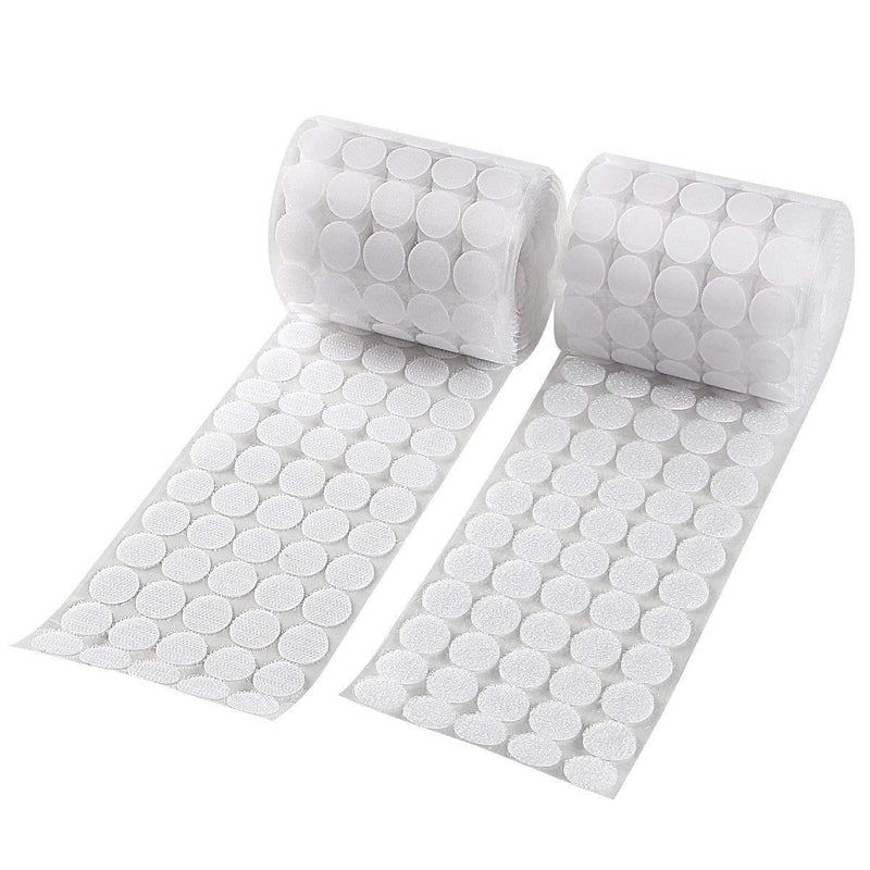 1000pcs Hook and Loop Dots 3/4 in Diameter Sticky Back Coins Heavy Duty Self Adhesive Dot Tapes for School Classroom(White) 1000 Pcs - NewNest Australia