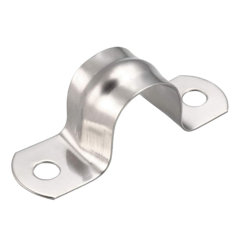uxcell 20mm(0.8") Rigid Pipe Strap, 2 Holes 304 Stainless Steel Tension Tube Clip Clamp 10pcs 20 mm - NewNest Australia