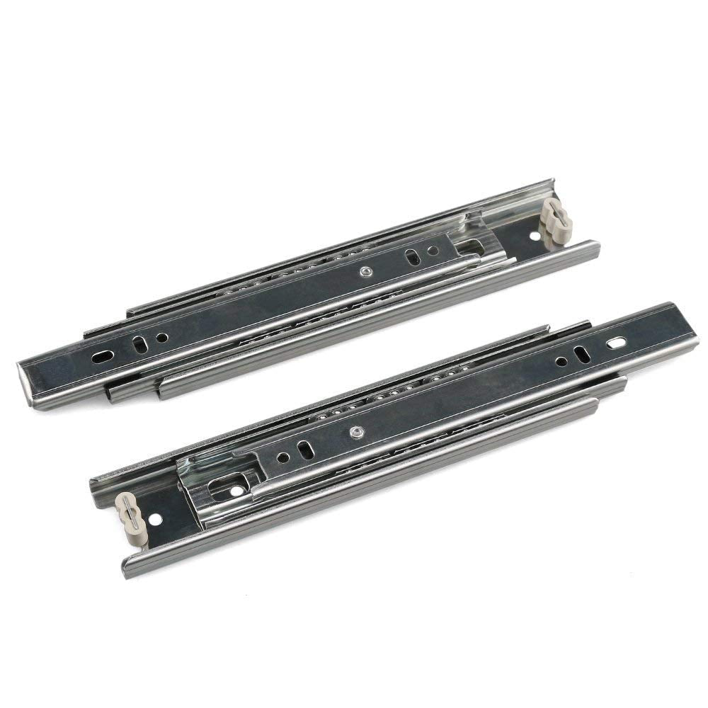 Drawer Slides 8 Inch Ball Bearing Full Extension 3 Section Slide Track Mounting Drawer Runners Slider for Cabinet Home Furniture, 2 Pack (Silver 8 Inch) Silver 8 Inch - NewNest Australia