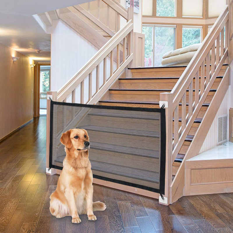 NWK Magic Pet Gate for The House Stairs Providing a Safe Enclosure for Pets to Play and Rest, 8 Hooks (30'' X 43'') 30'' X 43'' - NewNest Australia