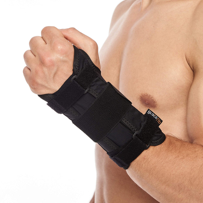 Carpal Tunnel Wrist Brace by BraceUP for Women and Men - Metal Wrist Splint for Hand and Wrist Support and Tendonitis Arthritis Pain Relief (S/M, Left Hand) S/M - NewNest Australia