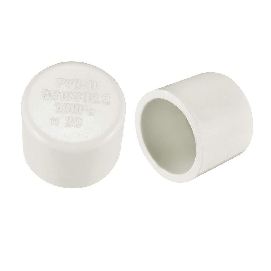 uxcell 20mm PVC Pipe Cap Fitting, Slip Socket External End Caps 10 Pcs - NewNest Australia